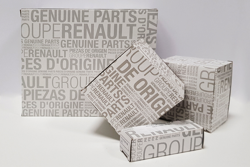  Оригинальные упаковки запчастей к Renault